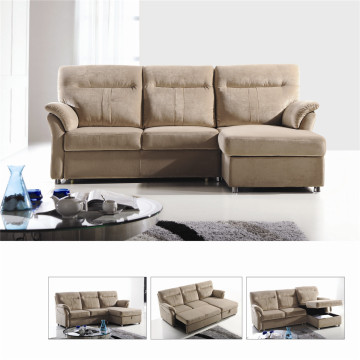 Echtes Leder Chaise Leder Sofa Elektrisch Verstellbares Sofa (722)